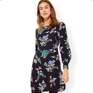Ann Taylor LOFT Winter Garden Square Flare Dress